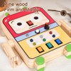 Baby Button Light Up Toy Simulation Early Educational Wooden Sensory