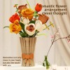 Unbranded 868PCS Rose Bouquet Building Blocks Eternal Flower Vase Model