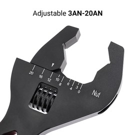 EVIL ENERGY AN Fitting Wrench, 3AN-20AN Adjustable AN Wrench Aluminum Hose Fitting Wrench 6 Inch