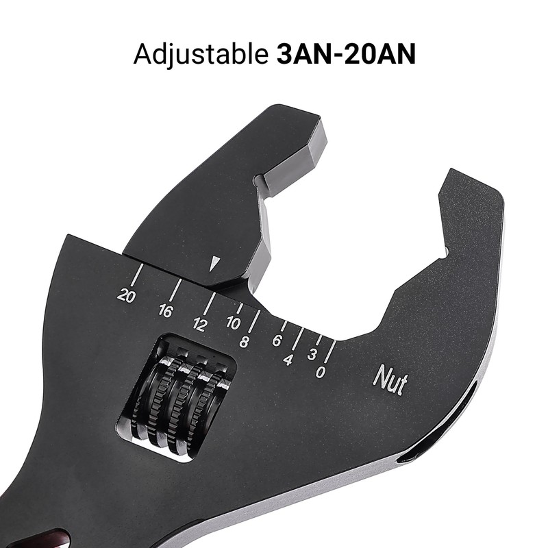 EVIL ENERGY AN Fitting Wrench, 3AN-20AN Adjustable AN Wrench Aluminum