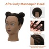 Afro Mannequin Head With 100% Human Hair 8-Inch Mannequin Head