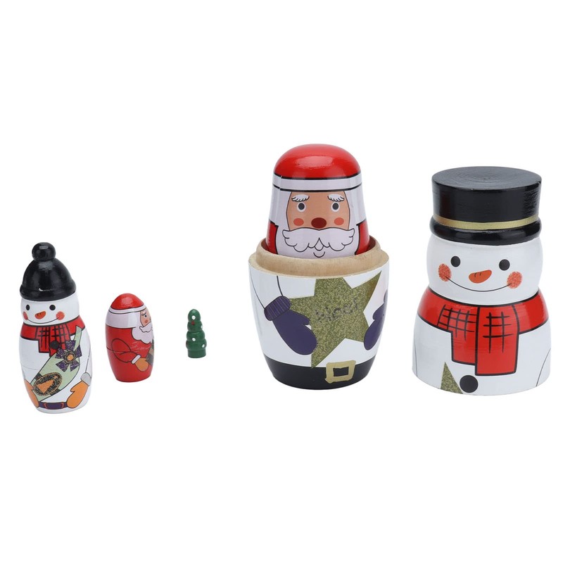 LiebeWH Russian Doll, Christmas Nesting Dolls, Christmas Decorations Attractive Decorative