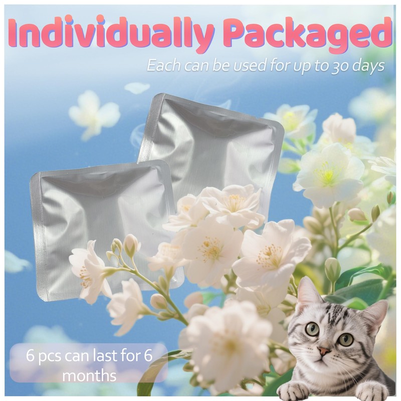 NewKe 6 Pack Cat Odor Eliminator for Meowant Self-Cleaning Cat