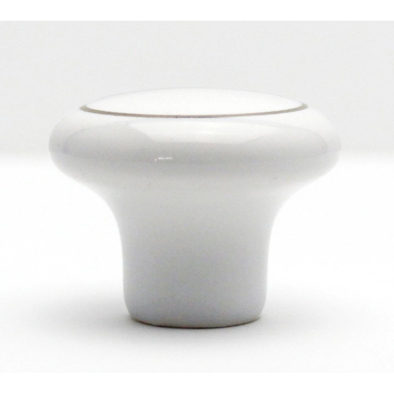 WAKI TW-161 Ceramic Knob, Platinum Ring, 1.3 inches (32 mm)