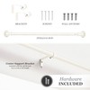 Kenney Rachel Fluted Ball Window Curtain Rod, Adjustable 28-48 Inch,