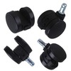 logyues 2 Inch Office Chair Casters Wheels Black PU Replacement