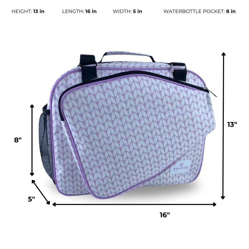 Thorza Pickleball Bag for Women with Paddle Holder, Mesh Side