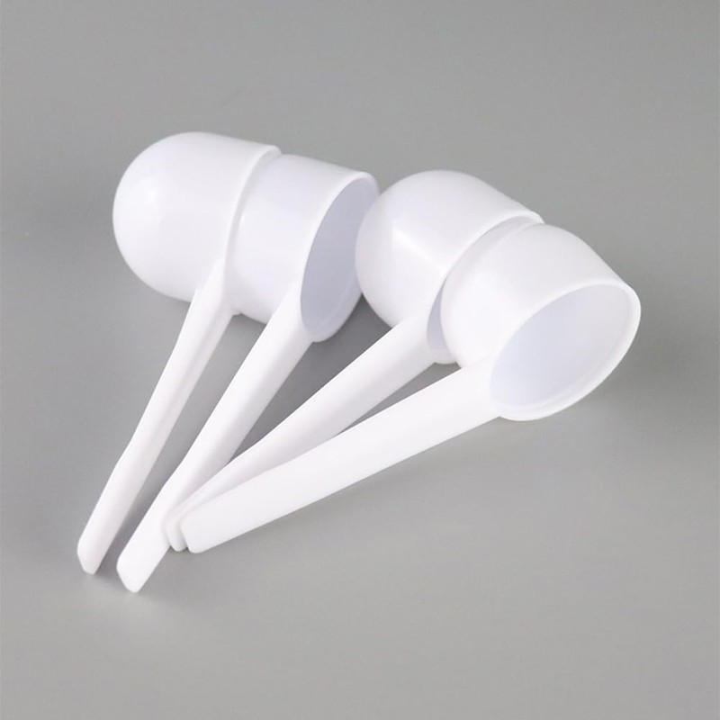 10Pcs 5 Gram/10 ml White Plastic Tablespoon Measuring Spoons with