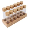 Coffee Bean Storage Tube Glass Coffee Bean Cellar with Wooden