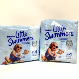 Huggies 36 Total Huggies Little Swimmers Baby Swim Disposable Diapers 24-34 lbs Medium