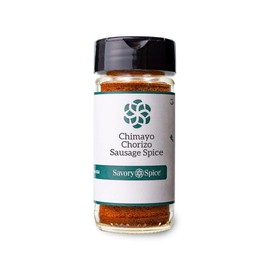 Savory Spice Chimayo Chorizo Sausage Spice - Chorizo Seasoning Mix with Chimayo Red Chiles | Add Chorizo Spice Blend to Ground Pork for Mexican-Style Chorizo (Medium Jar - Net: 2.3 oz)