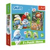 Trefl 93656 Smurfs Puzzle and Memos Set for Children, Multi-Coloured