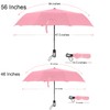 TradMall Travel Umbrella Windproof 56 Inches Canopy, Pink