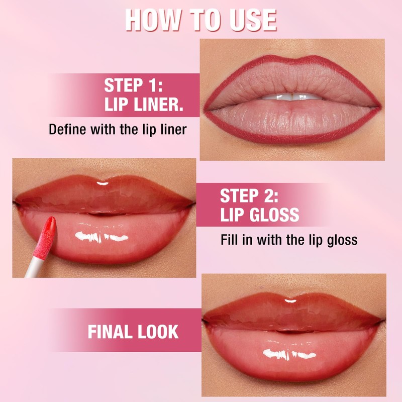 Jolilab Matte Lip Liner Lip Oil Set, Lip Makeup Set