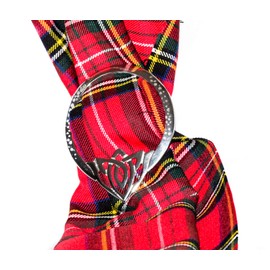 Celtic Flower Large Pewter Scarf Ring