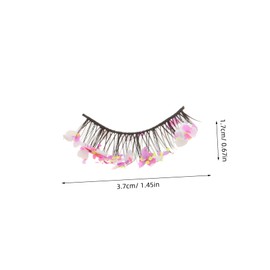 BIUDECO Glitter False Eyelashes 1 Pair Vibrant Makeup Lashes for Parties and Cosplay Night Glow Effect Easy to Apply