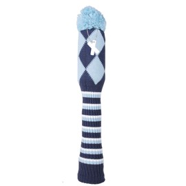 Knit Golf Cover Headcover Utility UT Cover with Pendant (Blue)