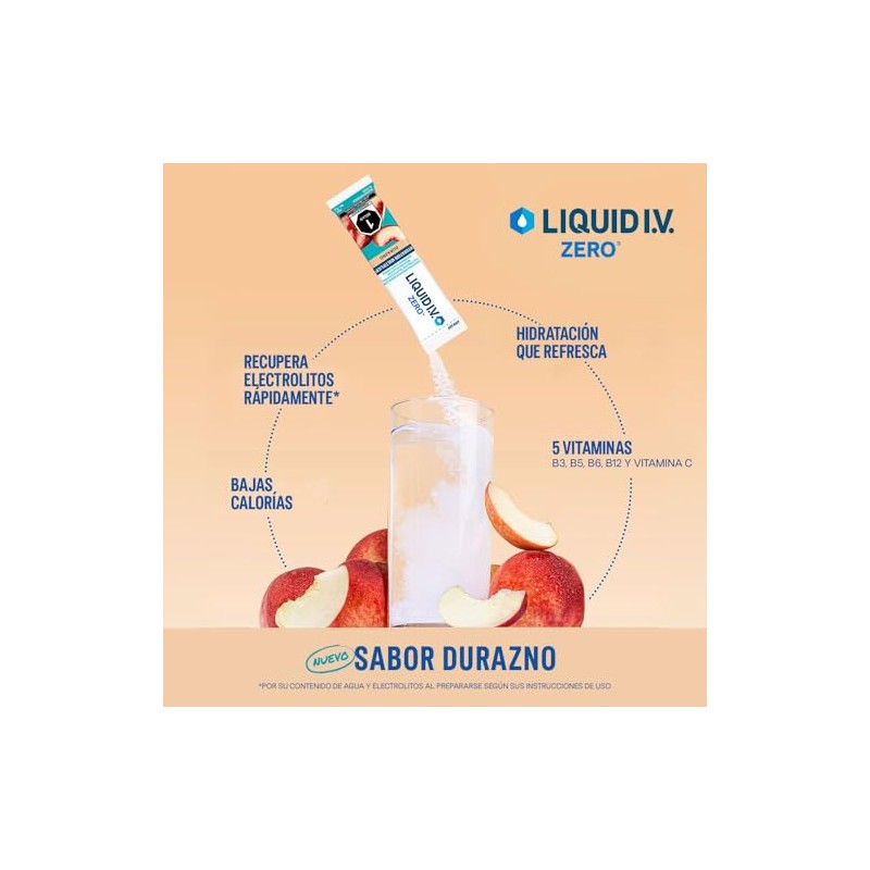 LIQUID I.V. Zero Electrolitos y Vitaminas en Polvo para preparar