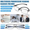 GHDBFMB Multifocus Progressive Reading Glasses Men Photochromic Transition Sunglasses Tr90