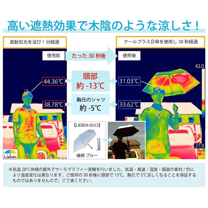 Lieben-0553 Parasol, Sun & Rain, Women's, Mini Umbrella, Folding Umbrella,