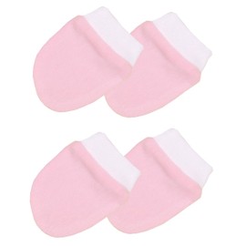 Babyprem Baby Pack of 2 Anti Scratch Mittens Premature Clothes 3.5-5.5lb PINK