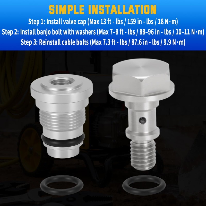 7115203BBK for DeWalt Idle Down Valve Banjo Bolt Kit