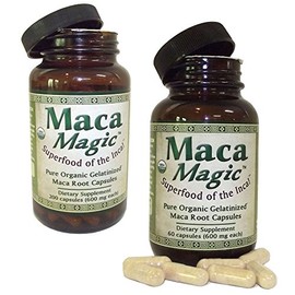 Maca Magic Made with Organic Gelatinized Full Spectrum Maca Powder in Veggie Capsules (60 ct)