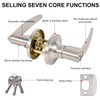 Brigligh High-Security Stainless Steel Door Handle with Lock and Key,