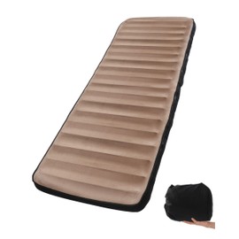 Kampair Inflatable Sleeping Pad for Camping, Extra-Thick 4.75 Inch Air Mattress with Soft Cotton Top, Machine Washable, Family Lightweight 4-Season Pad for Camping, Traveling & Hiking, Brown