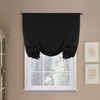 H.VERSAILTEX Thermal Insulated Blackout Curtain in Solid Black Tie Up