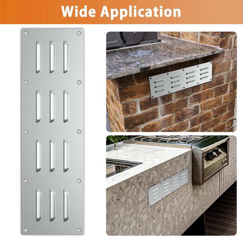 FOROIRON 2 Pack Stainless Steel Venting Panel for Grill Accessory