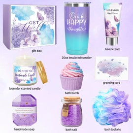 Birthday Gifts Set for Women,Self Care Gifts for Women Unique Happy Birthday Gift Basket for Mom Sister Coworker Bestie Relaxing Gifts Box for Women Mother's Day Christmas, Valentine's Day