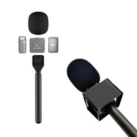 Kimyoaee Wireless Lavalier Microphone Accessories Handheld Microphone Holder Stand for Transmitter Handheld Microphone Converter Adapter for DJI Mic 1/2 /3/ Mic Mini 2/Mini/Rode Wireless GO II with Removable Logo