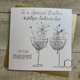 Handmade Engagement Card, Brother & Future Sister-in-Law - Code BD3-EBF