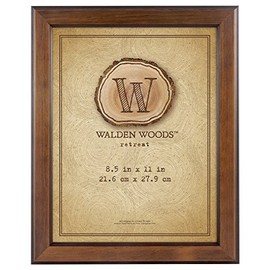 MCS Walden Woods 8x11 Inch Essentials Frame for Holding Documents and Certificates, Walnut (45878)