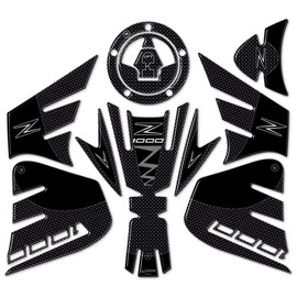 labelbike - Sticker Set in Protection Compatible with Kawasaki Z1000 2014-2020 Colour Carbon-Like Grey
