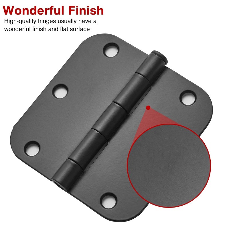 TDCHINGES 30 Pack Matte Black 3.5 Inch Door Hinges with