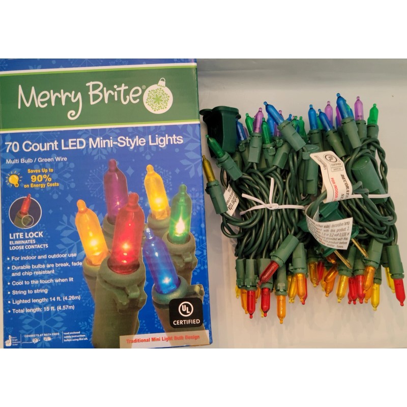 Merry Brite Lot of 2 Merry Brite 70 Ct Holiday