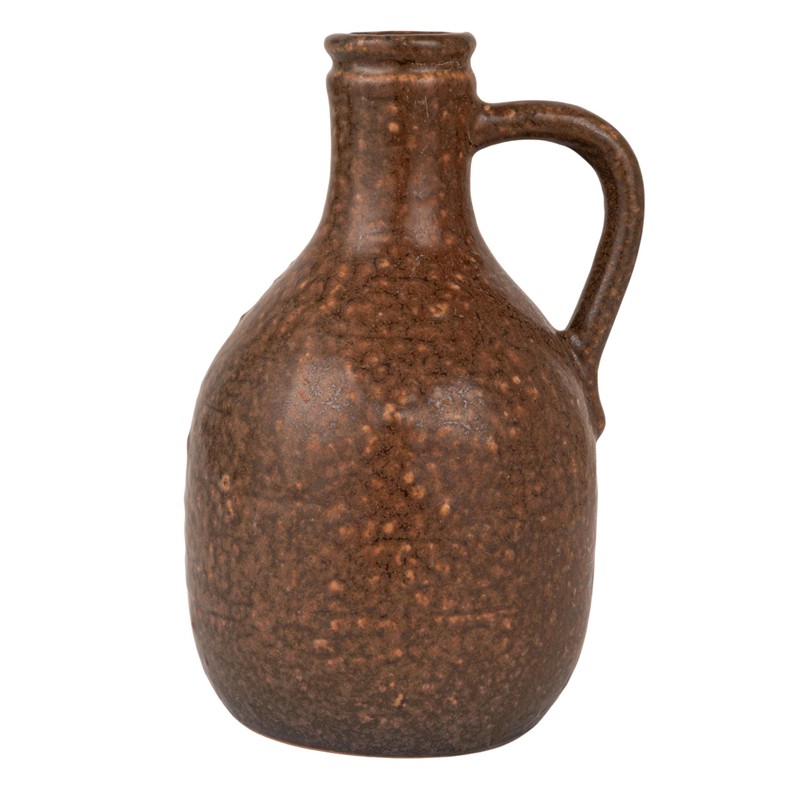 Creative Co-Op Bohemian Charm Stoneware Vase with Handle, Multicolor, Set