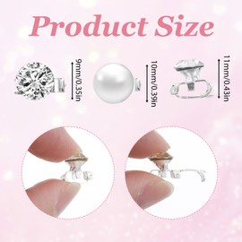 Nogeqi 40 Stück Weiß Haarperlen Zum Klipsen Metall, Perlen Braut Haarschmuck Strass Mädchen, Elegante Hochzeit Haarnadeln Perlen Mit Kristallen Für Hochzeiten, Partys, Alltag