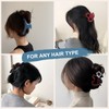 4Pcs Dots Flower Hair Claw Clips for Women,Rectangle Claw Barrettes