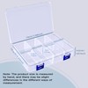 ECBEITF 3 Pcs 8 Grids Clear Plastic Storage Box with