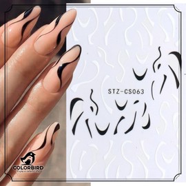 COLORBIRD Nail Stickers Art Cute Art Heart Accent Illustration (STZ-CS63,64,68,67,69)
