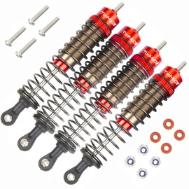 TOOMOD CW-01 RC Car Oil Shocks Absorber Damper For Tamiya 1/12 Lunch Box Midnight Pumpkin #58727#58499 CW01 Chassis Upgrades Parts （Red）