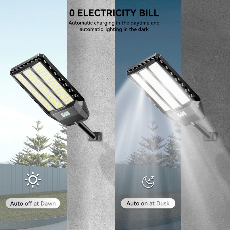 HYKENTE TW024C Motion Sensing Solar IP65 LED Street Light Remote