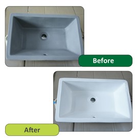 NADAMOO 2-Parts Tub and Tile Spray Paint, Enamel Aerosol Refinishing Paint for Bathroom Porcelain Bathtub Sink, 4 Cans, Semi-Gloss White