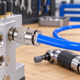 5-Pack PC-G Nickel-Plated Brass Pneumatic Push-to-Connect Fittings, 4–12 mm Tube, G1/8–G1/2 Thread Options