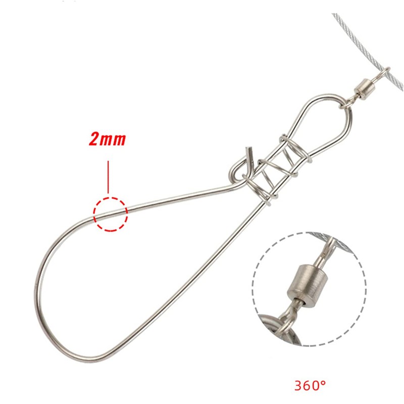 Joyeee Fish Stringer Clip, Steel Fish Stringer Heavy Duty with