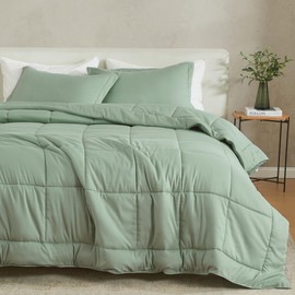 Great Bay Home Twin Reversible Comforter Set | Down Alternative Sage 2 Piece Comforter Sets | All Season Bedding, Bedroom Decor for Women and Men (Twin/Twin XL, Sage)
