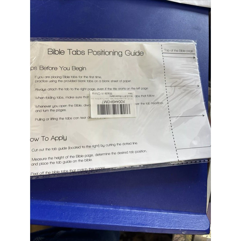 Ladies Floral Design Bible Book Tabs 75 Pcs.